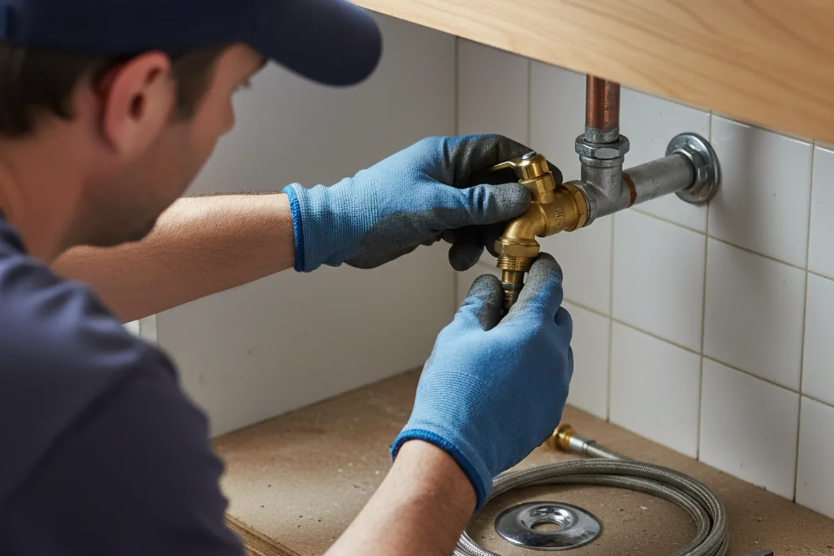 Shutoff valve and fitting work during Well Pump Repair in Collegedale